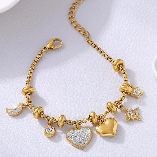 Heart & Sky Charm Bracelet