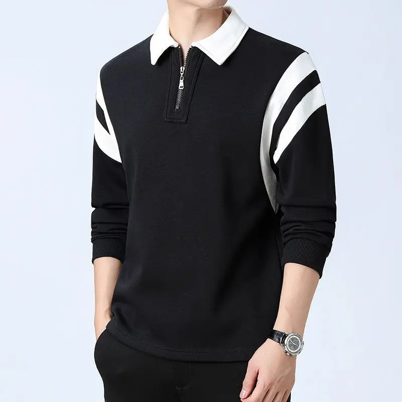 Contrast Collar Classic Quarter-Zip