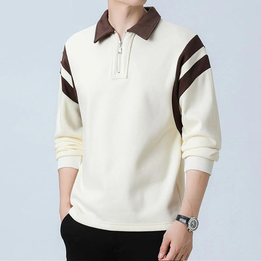 Contrast Collar Classic Quarter-Zip