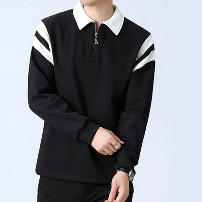 Contrast Collar Classic Quarter-Zip