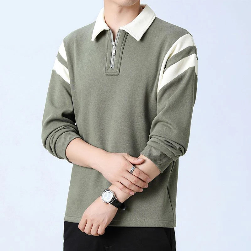 Contrast Collar Classic Quarter-Zip