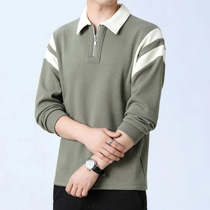 Contrast Collar Classic Quarter-Zip