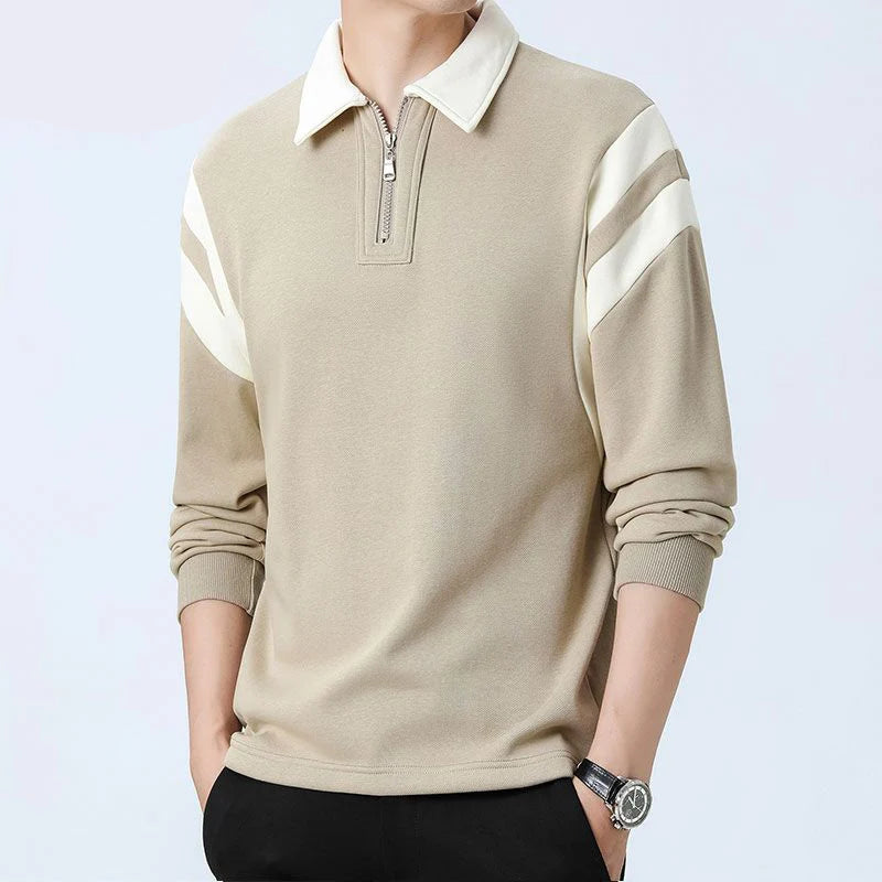 Contrast Collar Classic Quarter-Zip